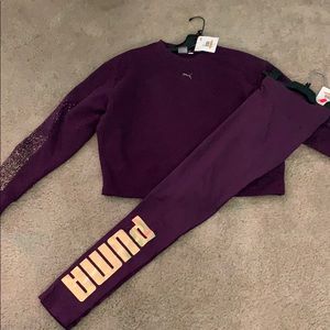 puma leggings and sweatshirt